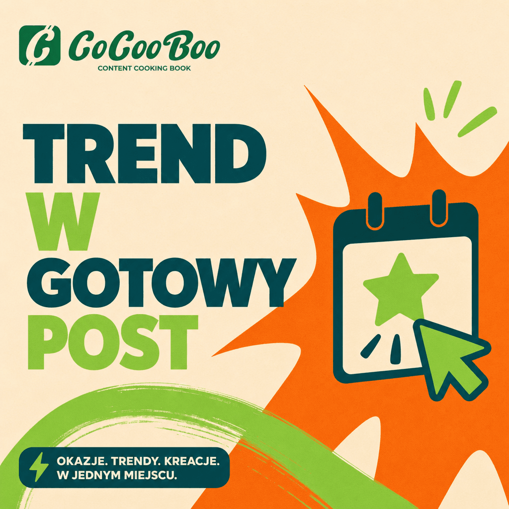 Przykładowa grafika social media wygenerowana w aplikacji CoCooBoo